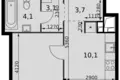 Appartement 1 chambre 37 m² Moscou, Russie