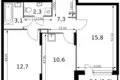 Wohnung 2 zimmer 53 m² Sapronovo, Russland