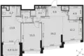 Квартира 3 комнаты 85 м² Москва, Россия
