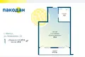 2 room apartment 47 m² Minsk, Belarus