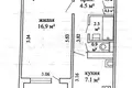 Квартира 1 комната 33 м² Минск, Беларусь