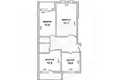 3 room apartment 73 m² Muchaviecki sielski Saviet, Belarus