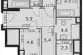 Appartement 3 chambres 99 m² Moscou, Russie