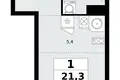 Mieszkanie 1 pokój 21 m² Kommunarka, Rosja