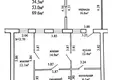 2 room apartment 53 m² Svislacki sielski Saviet, Belarus