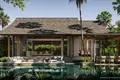 Residential complex Luxury villas in Thai traditional architectural style, with swimming pools, surrounded by greenery, Phuket, Thailand