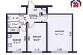2 room apartment 39 m² Minsk, Belarus