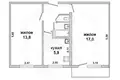 Квартира 2 комнаты 45 м² Мухавецкий сельский Совет, Беларусь