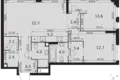 3 room apartment 79 m² Moscow, Russia