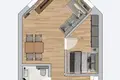 1 room apartment 43 m² Warsaw, Poland