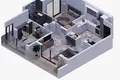 Квартира 3 комнаты 83 м² Trikomo, Северный Кипр