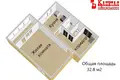 Wohnung 1 zimmer 33 m² Homel, Belarus