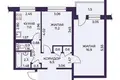 2 room apartment 46 m² Salihorsk, Belarus