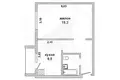 Apartamento 1 habitación 41 m² Muchaviecki sielski Saviet, Belarús