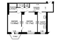 Квартира 2 комнаты 57 м² Минск, Беларусь