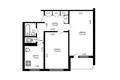 2 bedroom apartment 53 m² Minsk, Belarus