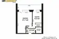 Mieszkanie 1 pokój 42 m² Mińsk, Białoruś