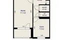 1 room apartment 33 m² Minsk, Belarus