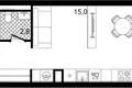 Estudio 1 habitación 27 m² Moscú, Rusia