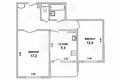 2 room apartment 54 m² Muchaviecki sielski Saviet, Belarus