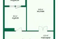 1 room apartment 41 m² Lida, Belarus