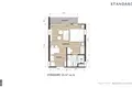 Студия 1 комната 34 м² Choeng Thale, Таиланд