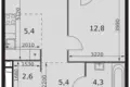 Apartamento 2 habitaciones 47 m² Moscú, Rusia