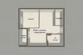 2 room apartment 48 m² Minsk, Belarus