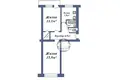 2 room apartment 47 m² Baranavichy, Belarus