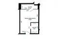 Wohnung 1 zimmer 28 m² Minsk, Belarus