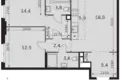 Apartamento 3 habitaciones 63 m² Moscú, Rusia