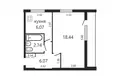 Квартира 1 комната 34 м² Минск, Беларусь