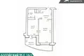1 room apartment 44 m² Minsk, Belarus