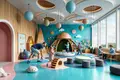 Residential complex High-rise residential complex Timez with a wide range of amenities in the Silicon Oasis area, Dubai, UAE