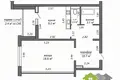 Wohnung 1 zimmer 43 m² Minsk, Belarus