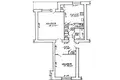 Appartement 2 chambres 53 m² Barawliany, Bélarus