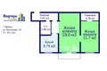 Квартира 2 комнаты 46 м² Минск, Беларусь