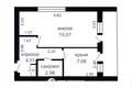 1 bedroom apartment 36 m² Zarecca, Belarus