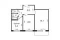 Mieszkanie 2 pokoi 38 m² Mińsk, Białoruś