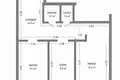 2 room apartment 54 m² Lida, Belarus