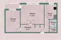 Apartamento 2 habitaciones 51 m² Maladetchna, Belarús