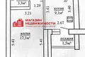1 room apartment 39 m² Hrodna, Belarus