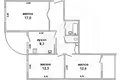 3 room apartment 67 m² Muchaviecki sielski Saviet, Belarus