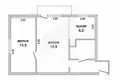 Wohnung 2 zimmer 44 m² Recycki sielski Saviet, Belarus