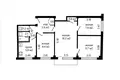 2 bedroom apartment 59 m² Minsk, Belarus