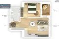 Wohnung 1 zimmer 41 m² Vilnius, Litauen