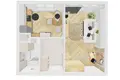 1 room apartment 34 m² Warsaw, Poland