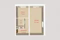 Квартира 1 комната 39 м² Минск, Беларусь