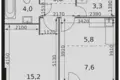 Квартира 1 комната 42 м² Москва, Россия