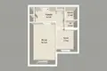 1 room apartment 34 m² Zhodzina, Belarus